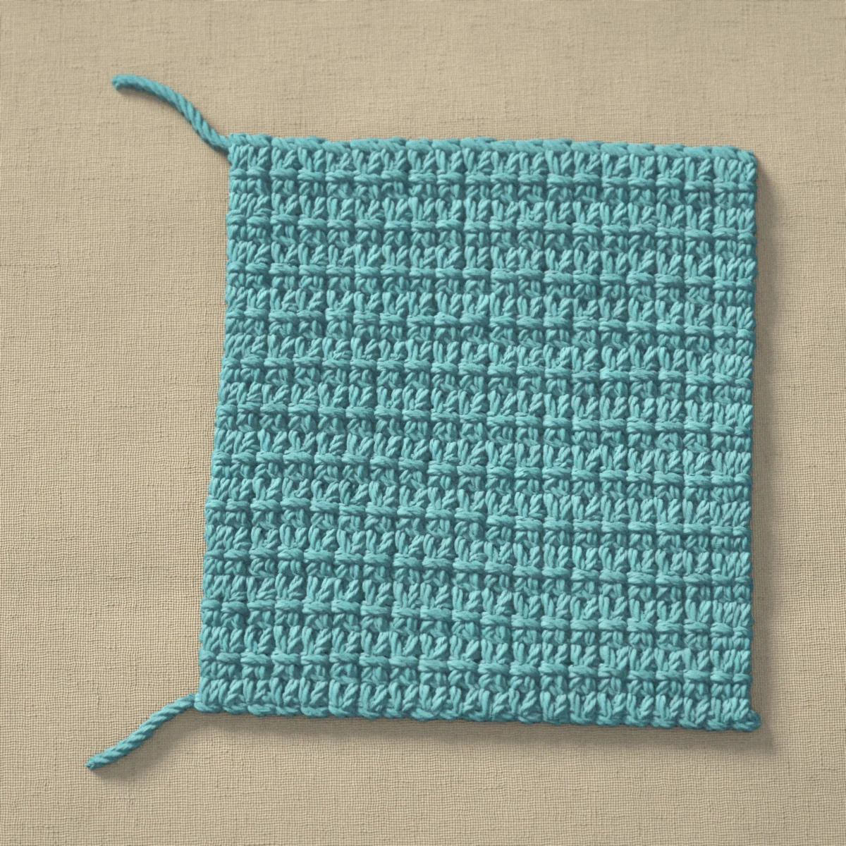 A swatch of single crochet