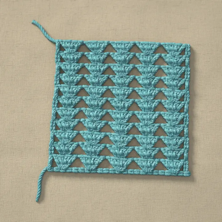 A swatch of iris stitch.