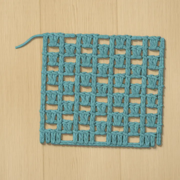 A swatch of checkerboard mesh.