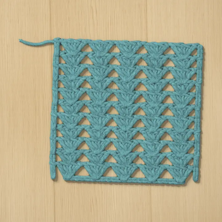 A swatch of iris stitch.