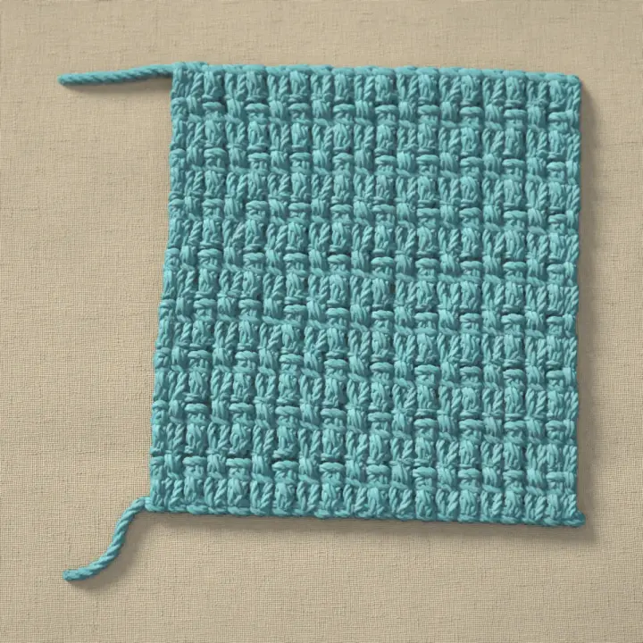A swatch of lemon peel stitch.