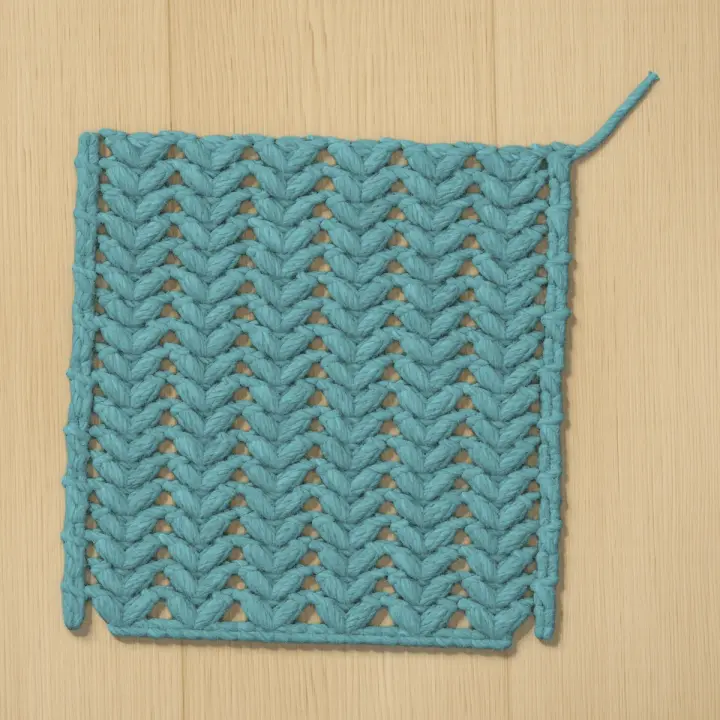 A swatch of puff v-stitch.
