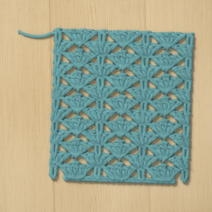 A swatch of shell stitch.