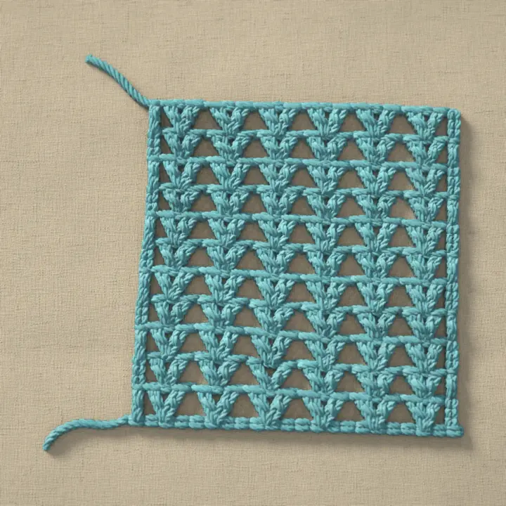 A swatch of v-stitch.
