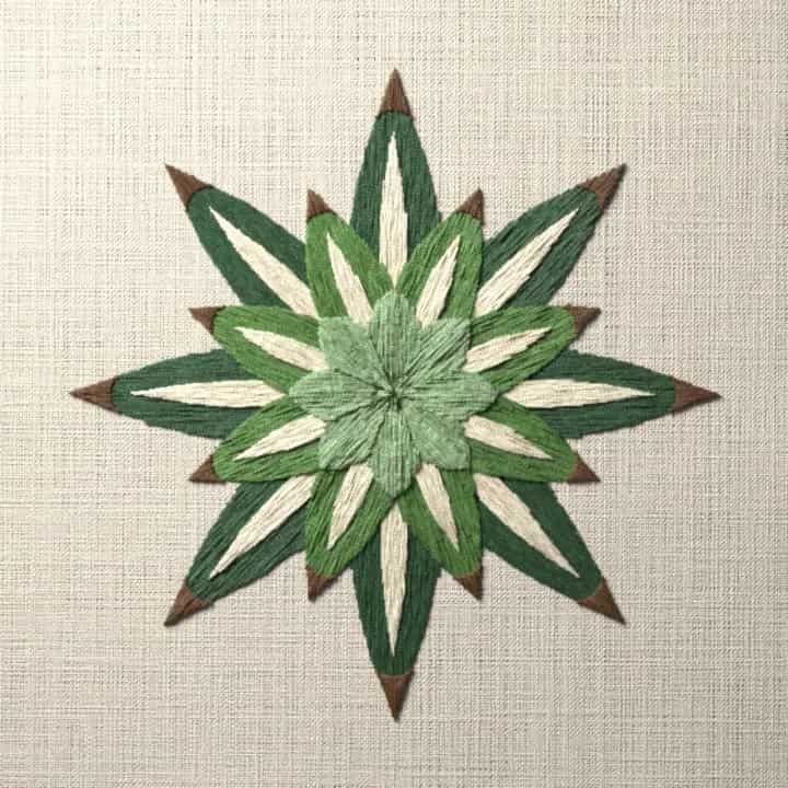Agave from above: preview of the stitched design