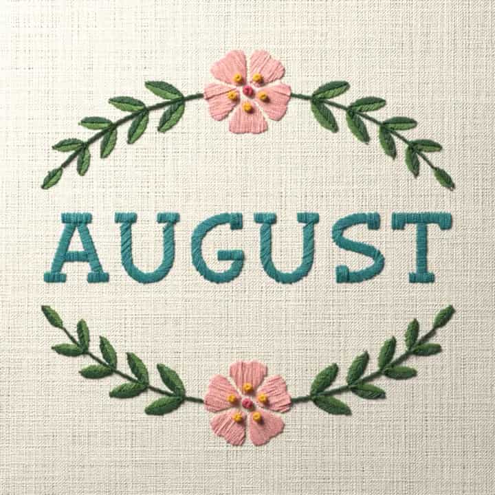 August: preview of the stitched design