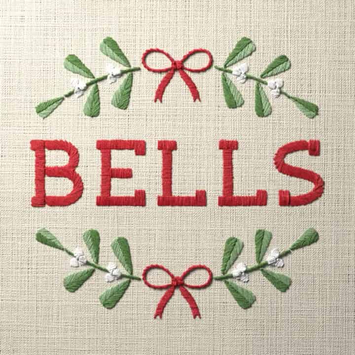 Bells: preview of the stitched design
