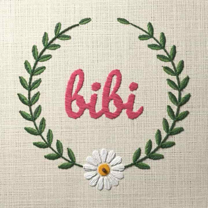 Bibi: preview of the stitched design