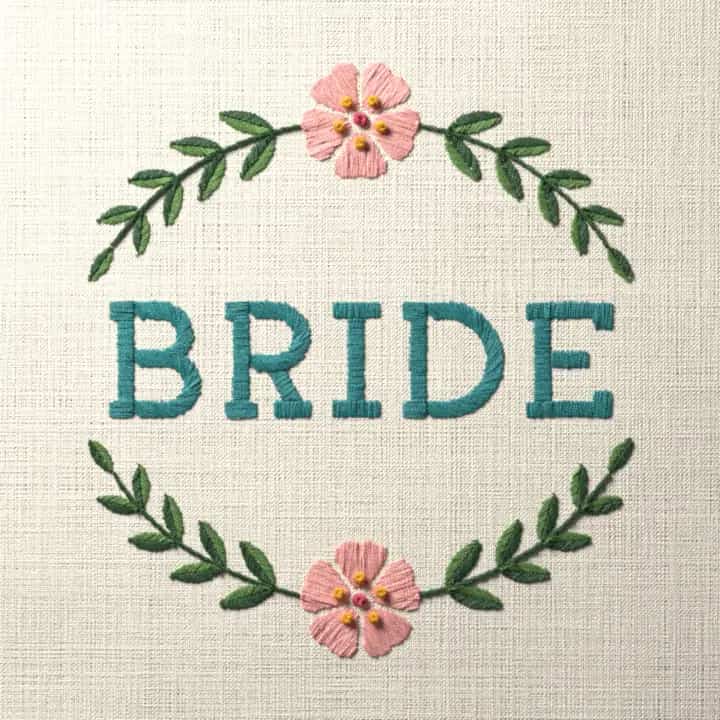 Bride: preview of the stitched design