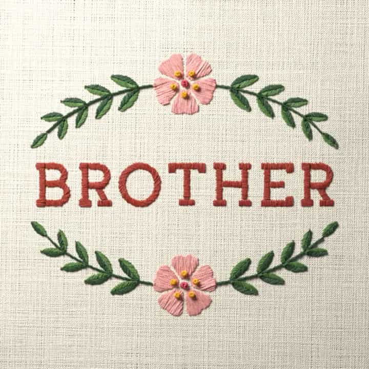 Brother: preview of the stitched design