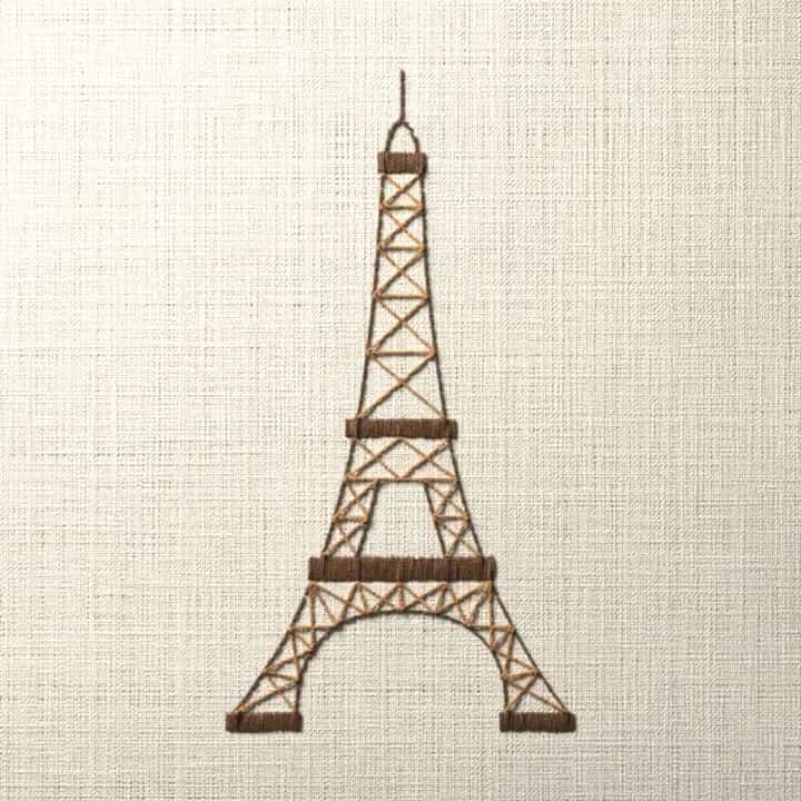Eiffel Tower: preview of the stitched design