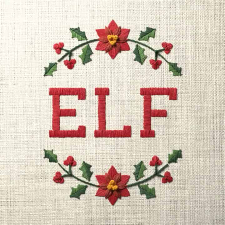 Elf: preview of the stitched design