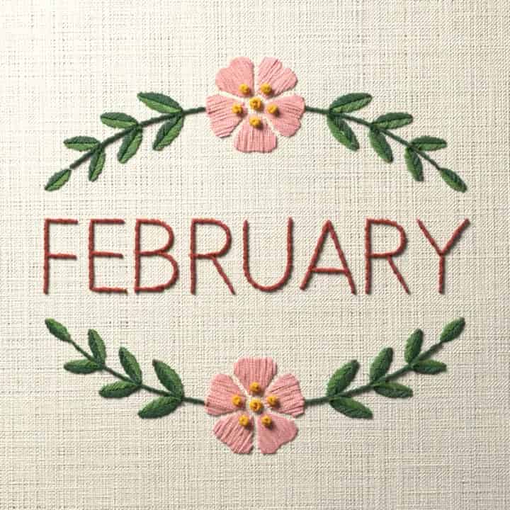 February: preview of the stitched design
