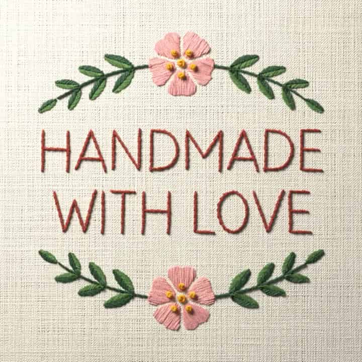 Handmade with love: preview of the stitched design