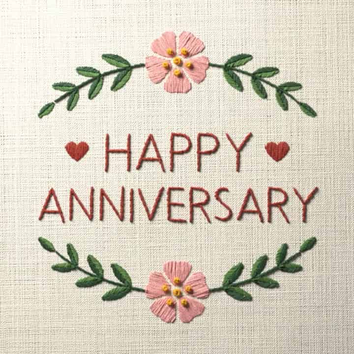 Happy anniversary: preview of the stitched design
