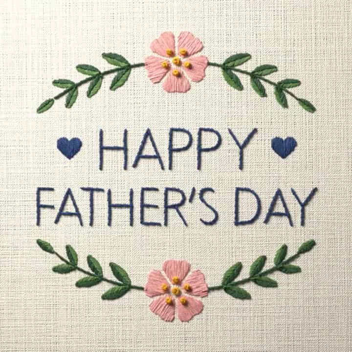 Happy Father’s Day: preview of the stitched design