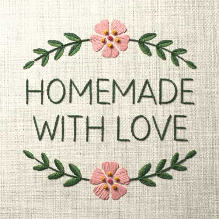 Homemade with love: preview of the stitched design