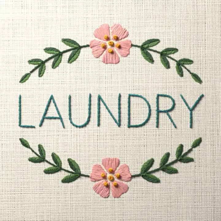 Laundry: preview of the stitched design