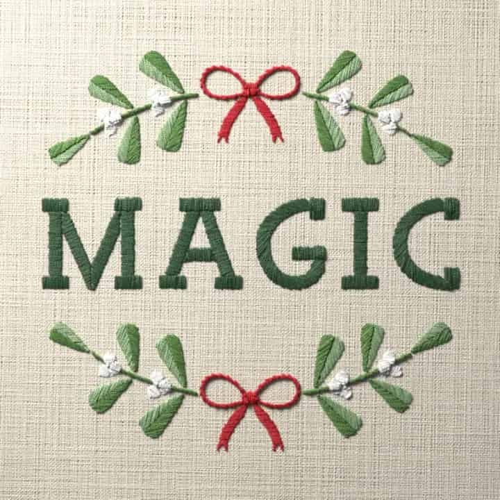 Magic: preview of the stitched design