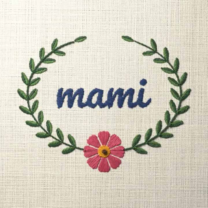Mami: preview of the stitched design