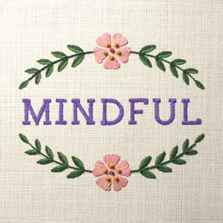 Mindful: preview of the stitched design