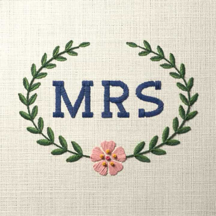Mrs: preview of the stitched design