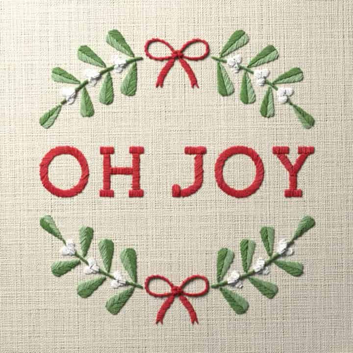 Oh joy: preview of the stitched design
