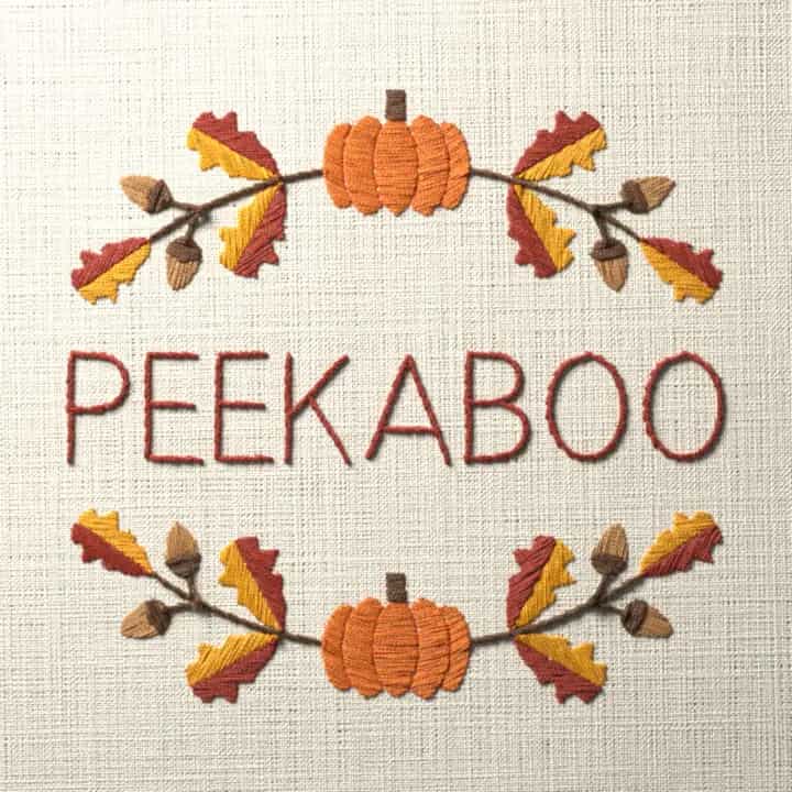 Peekaboo: preview of the stitched design
