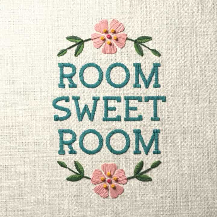 Room sweet room: preview of the stitched design