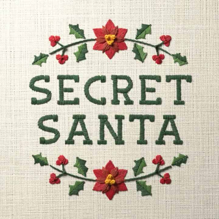 Secret Santa: preview of the stitched design
