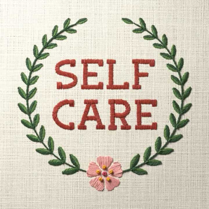 Self care: preview of the stitched design
