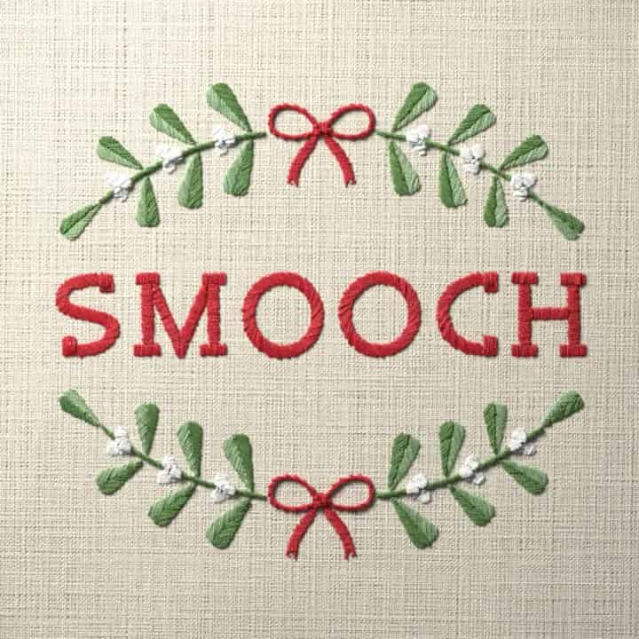 Smooch: preview of the stitched design