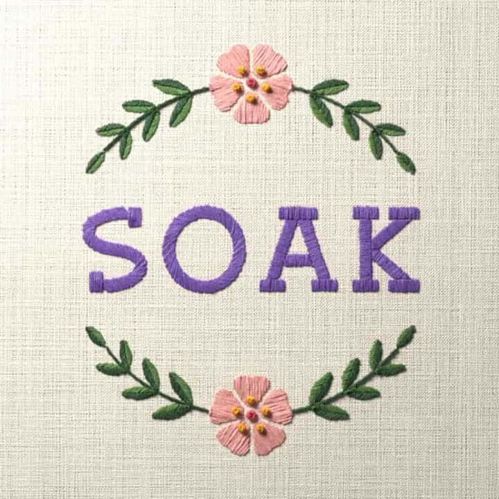 Soak: preview of the stitched design