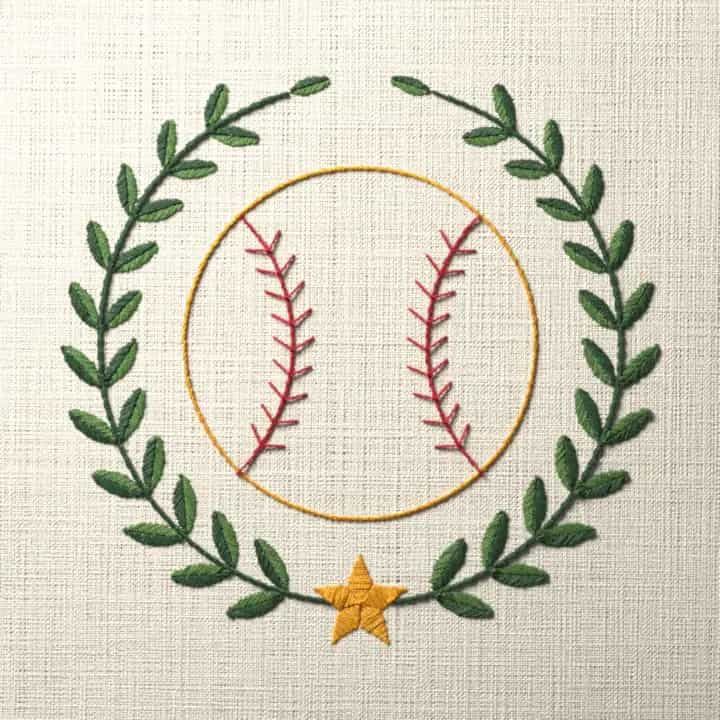 Softball in laurel: preview of the stitched design