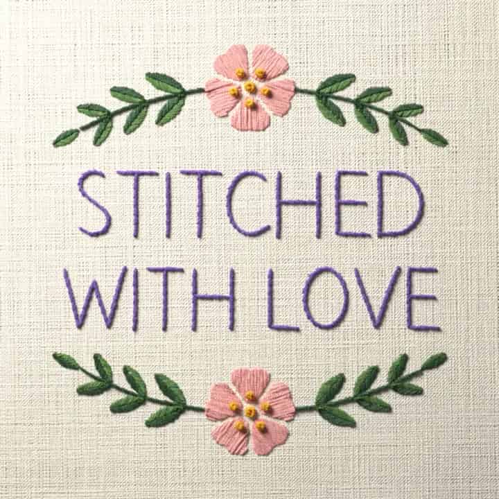 Stitched with love: preview of the stitched design