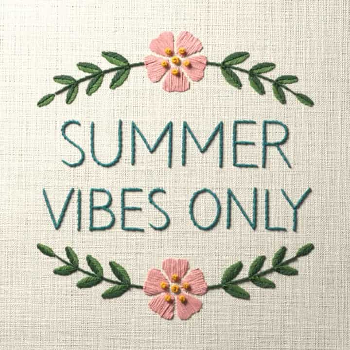 Summer vibes only: preview of the stitched design