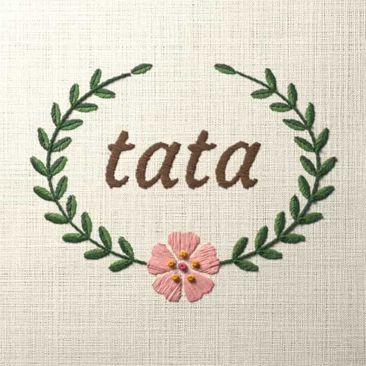 Tata: preview of the stitched design