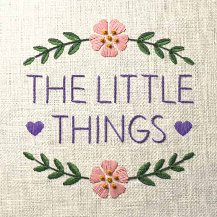 The little things: preview of the stitched design