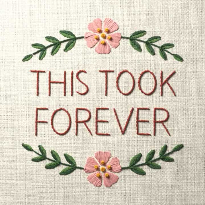 This took forever: preview of the stitched design