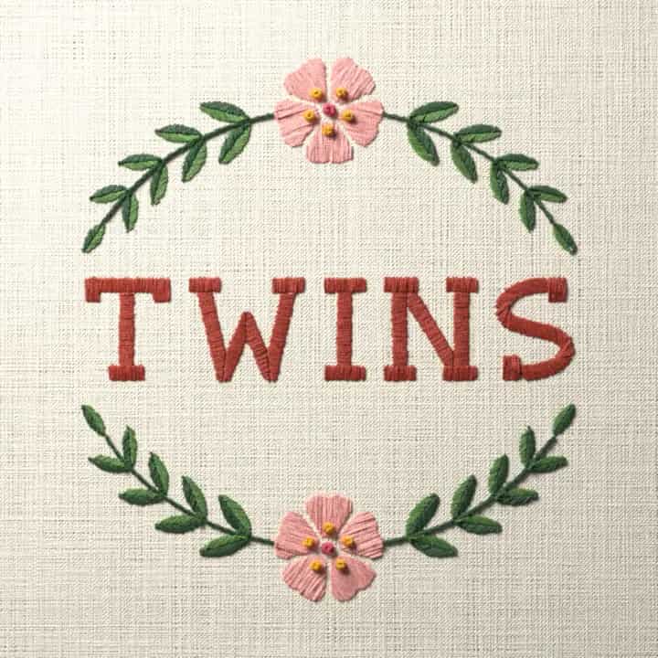 Twins: preview of the stitched design