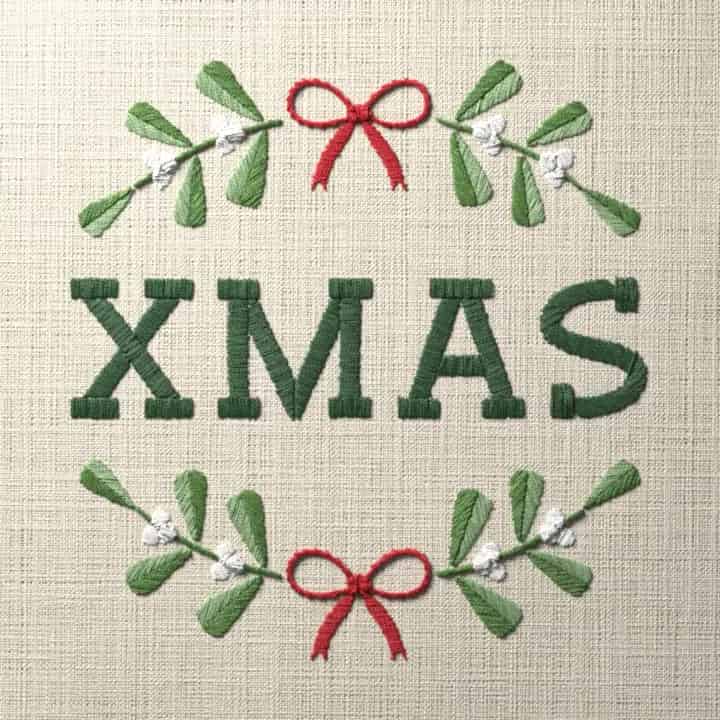 Xmas: preview of the stitched design