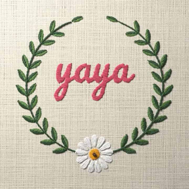 Yaya: preview of the stitched design